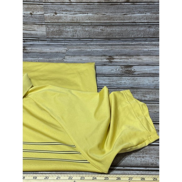 Adidas Men’s Polo Clima‎ Cool Yellow Size XL Logo - Picture 5 of 6